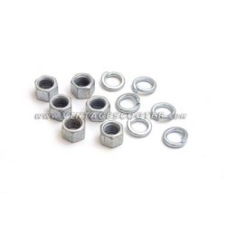 Ecrous de jante D,8 / clef 11mm  Modèles Italiens (jeu x 6)